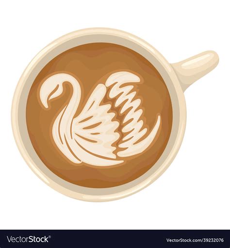 Latte cup Royalty Free Vector Image - VectorStock