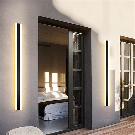 Metro Lane Abbiney Black 150cm H Integrated LED Frosted Glass Outdoor