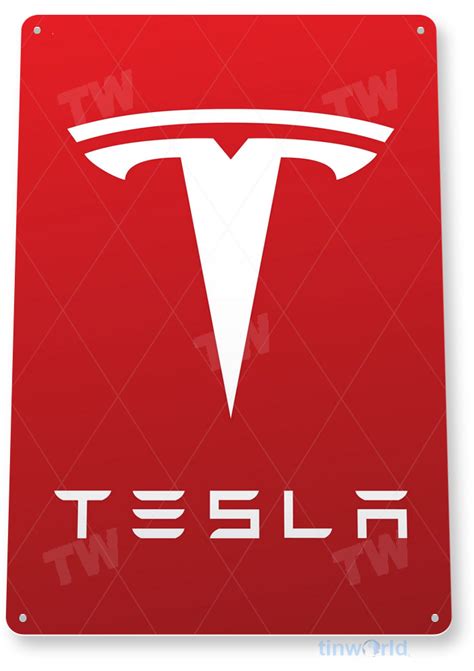 Tesla Sign D257 - TinWorld Vehicle Signs, tinsign.com