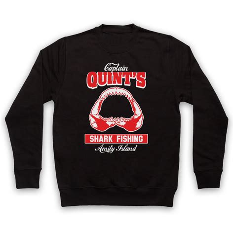 CAPTAIN QUINT'S FISHING Unofficial Jaws Shark Film Logo Adults Unisex Sweatshirt £24.99 ...