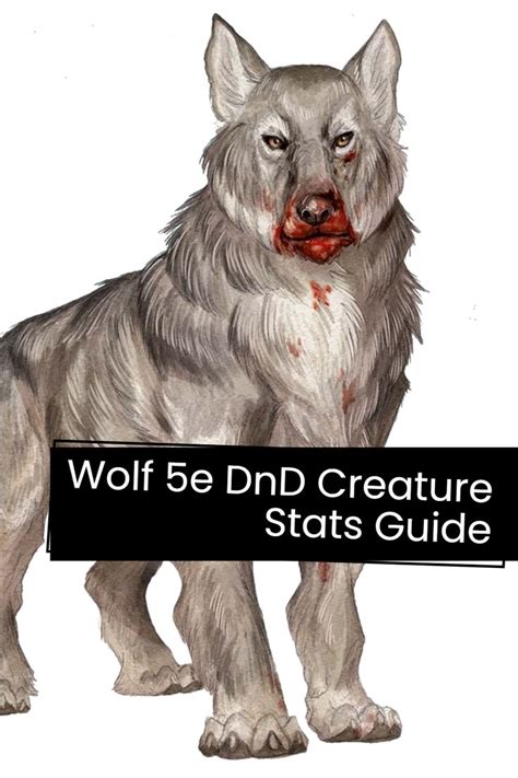 Wolf 5e DnD Creature Stats Guide