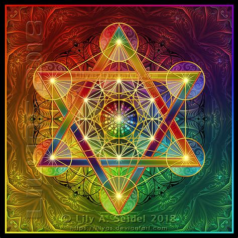 Rainbow Metatron S Cube PRINT By Lilyas On DeviantArt