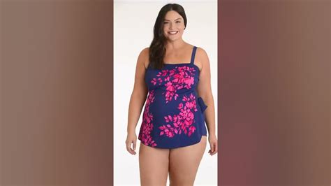 Maxine Plus Size Divine Floral Bandeau Sarong One Piece Swimsuit