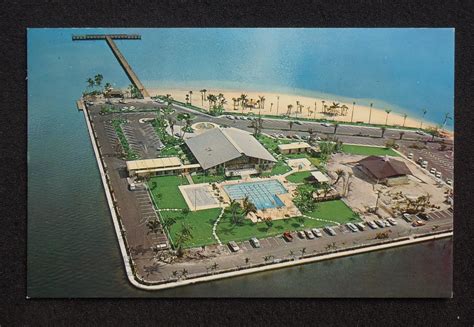 1960s Aerial View Cape Coral Yacht Club Old Cars Cape Coral FL Lee Co ...