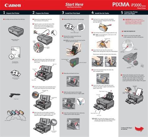 Canon Pixma Ip3000 Ip3000 Easy Setup Instructions