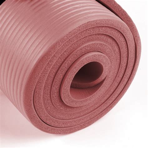 NBR Plum 15mm Thick Exercise Fitness Gym Yoga Mat 190cm X 62cm