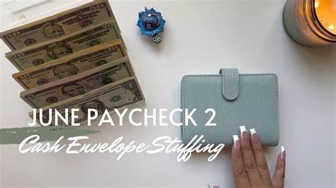 June Budget Cash Envelope And Sinking Fund Stuffing Paycheck