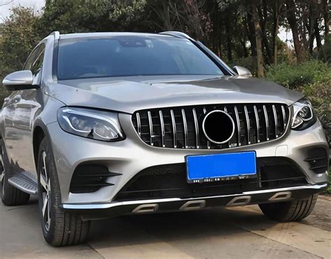 For Mercedes Glc X253 C253 15 19 Front Grille Panamericana Gt Style Chrome Grill Ebay