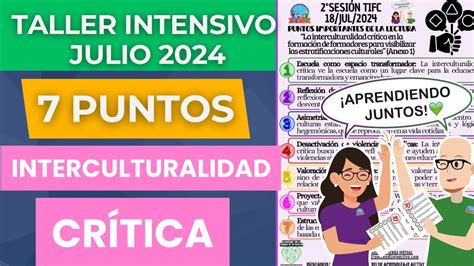 CEAA Resumen INTERCULTURALIDAD CRÍTICA SESIÓN 2 Taller Intensivo Julio