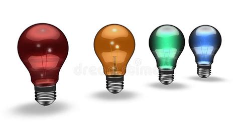 Colorful light bulbs stock illustration. Illustration of diffuse - 15500814