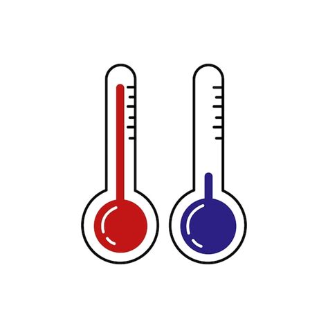 Premium Vector Thermometer With Sun And Snowflake Icon Set Vector