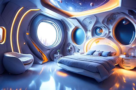 Premium Photo Futuristic Hard Surface Interior Design Of Spaceship