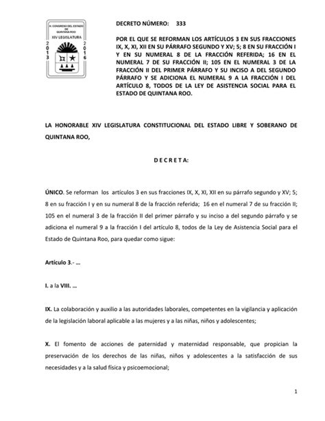 Por el que se reforman los Artículos 3 en sus fracciones IX X XI XII en