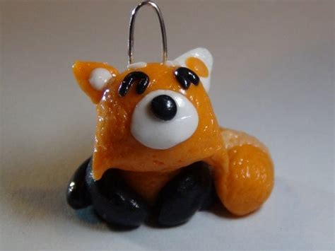 Red Panda Pendant Polymer Clay Charm Miniature By Redpandastore