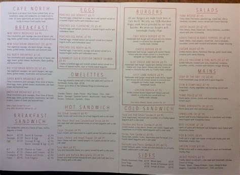 Menu At Cafe North Manchester 66 Shudehill