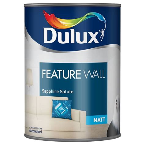 Dulux Feature Wall Sapphire Salute Matt Emulsion Paint 125l Dulux