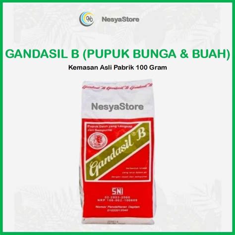 Gandasil B 100 Gram Pupuk Buah Bunga NPK Majemuk Generatif Kemasan