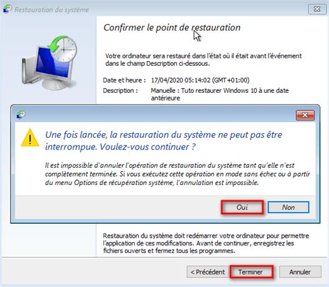 Restaurer Windows Avec Un Point De Restauration Syst Me