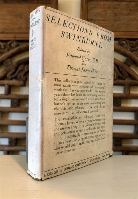 Selections From A C Swinburne In Scarce Dust Jacket By Swinburne A