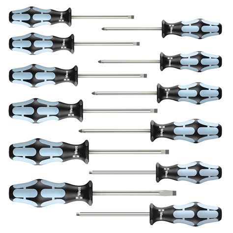 Wera 12 pc. Stainless Steel Screwdriver Set with Laser Tip