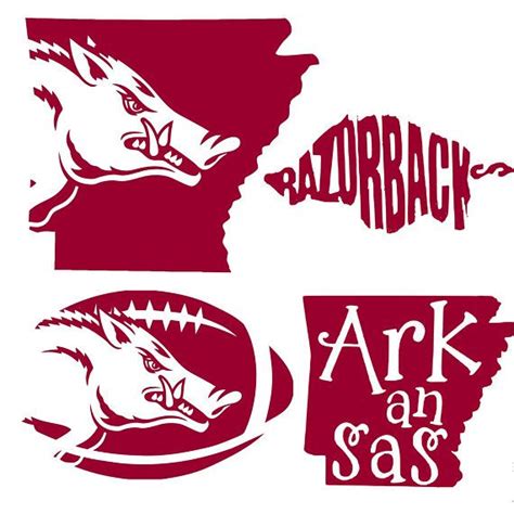 Arkansas Razorback Svg Files All Four Arkansas Razorbacks Crafts