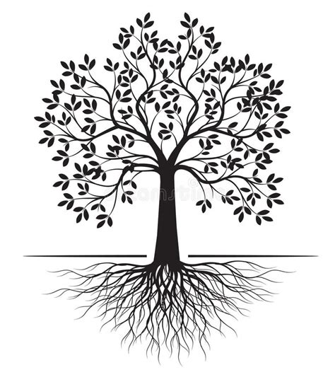 Shape Of Black Naked Tree Vector Illustration Stock Vector