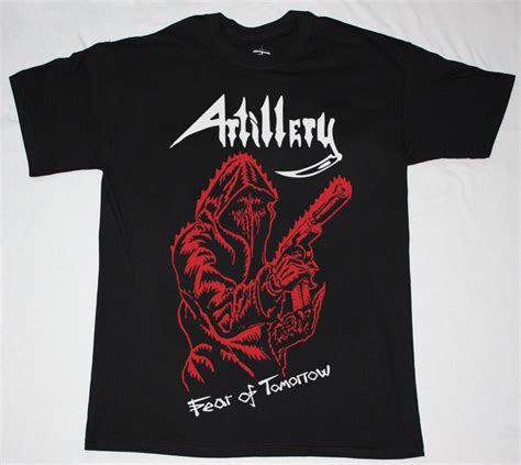 Artillery Fear Of Tomorrow85 Thrash Metal Band Agent Steel New Black T