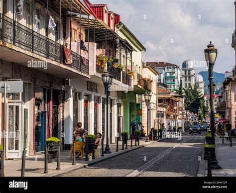 Mazniashvili Street In The Old Town Of Batumi Georgia Stock Photo Alamy