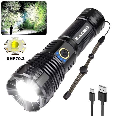 Rechargeable Flashlight High Lumens Lumens Xhp Super Bright