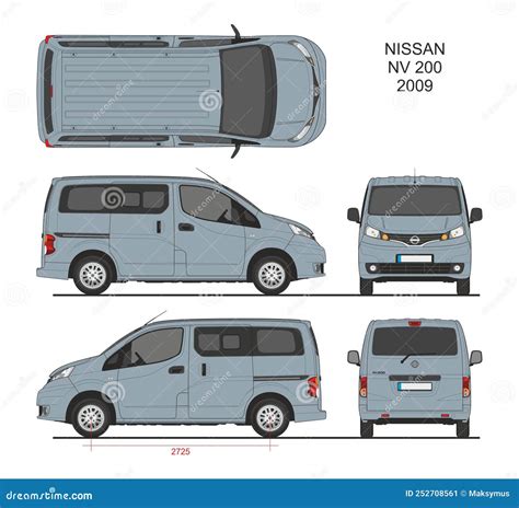 Nissan NV200 Passenger Van 2013 Vector Illustration | CartoonDealer.com ...