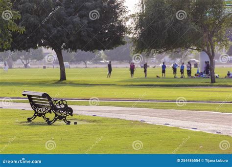 Aspire Park in Doha city stock photo. Image of blue - 254486554