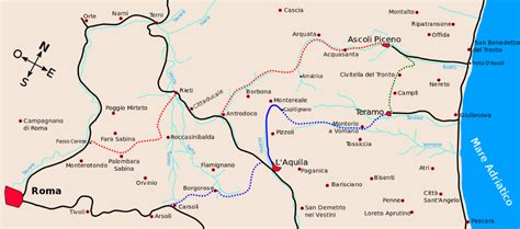 Mappa Della Ferrovia Salaria Come Su Palmegiani Rieti E La Regione