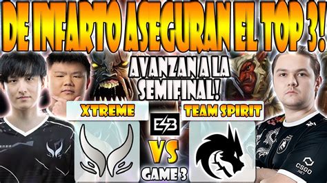 Team Spirit Vs Xtreme Gaming Bo Game Eliminacion Ame Xinq Vs