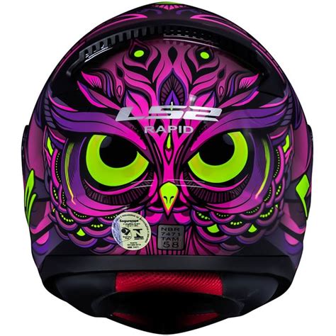 Capacete Ls Ff Rapid Athena Roxo