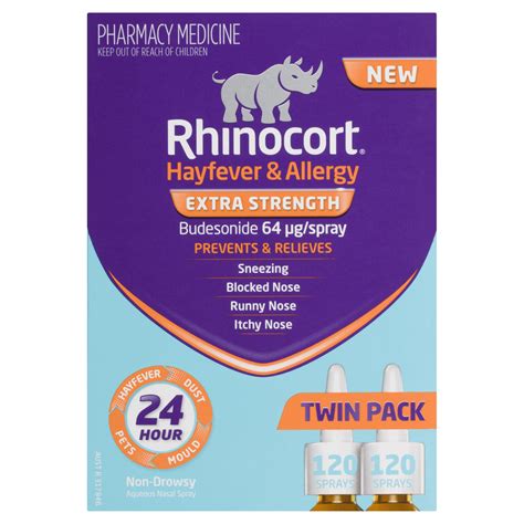 Buy Rhinocort 64mcg Nasal Spray Twin Pack 120x2 | Wizard Pharmacy