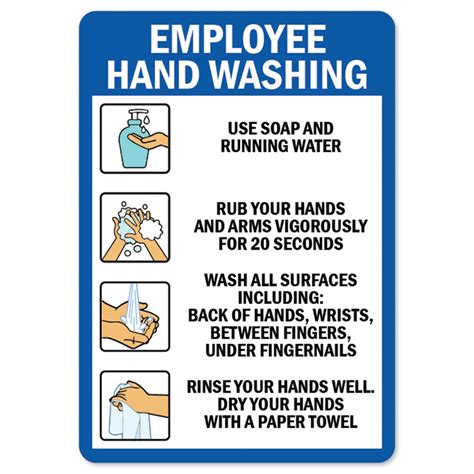 Buy Signmission Osha Notice Sign Employee Hand Washing Peel And