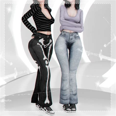 Panaromic Sweater Mercy Jeans Babyetears Sims Mods Clothes Sims