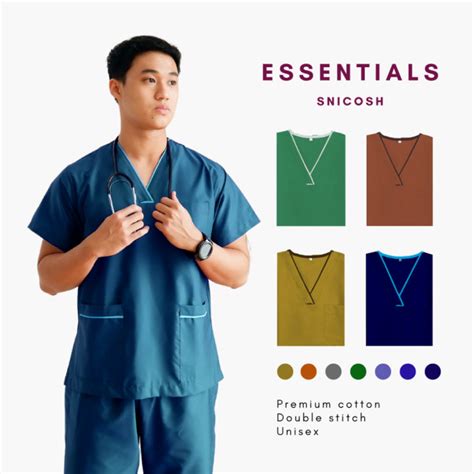 Snicosh Premium Cotton Scrub Suit Set Essential Collection Lazada Ph