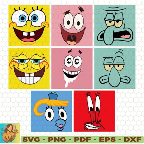 Spongebob Laser Cut Svg Files Etsy