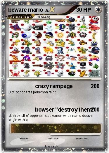 Pokémon Beware Mario Crazy Rampage My Pokemon Card