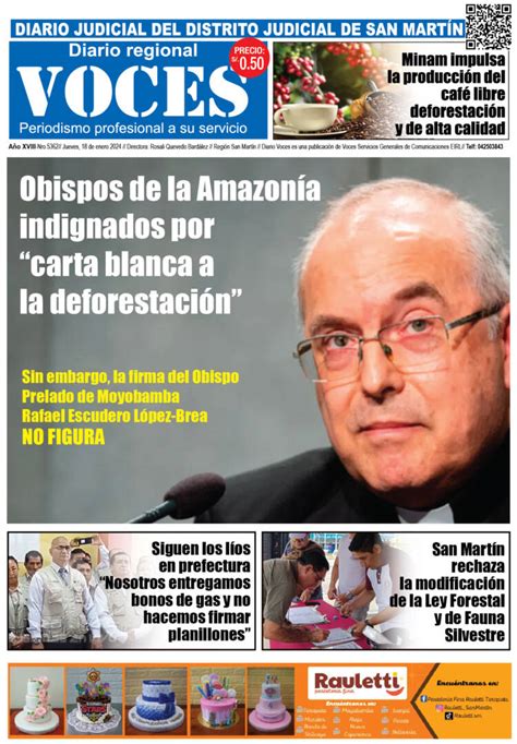 Portada Jueves 18 De Enero 2024 Diario Voces