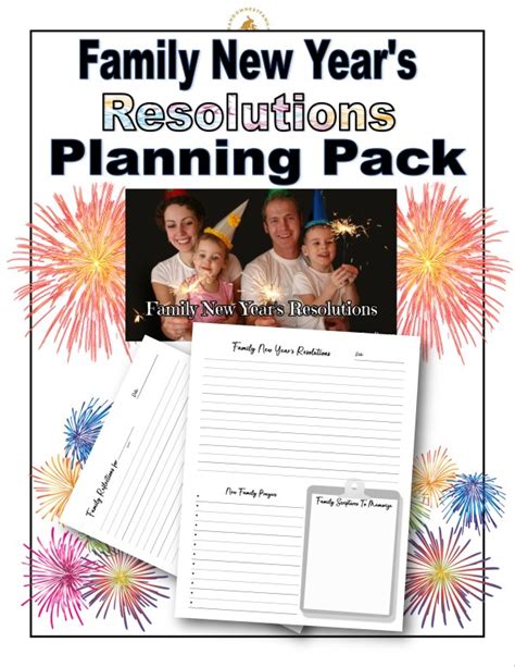 Family New Year’s Resolutions Planning Pack 👨‍👩‍👧‍👦📝