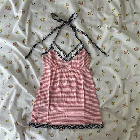 Vintage Y K Abercrombie Fitch Babydoll Halter Top Depop