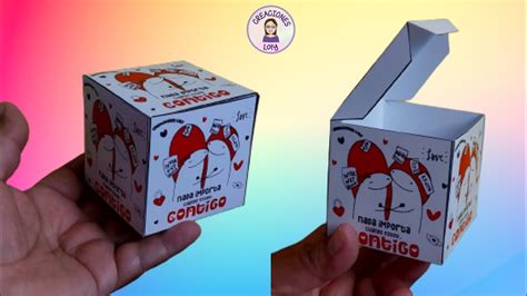 Regalo Sencillo Caja Cubo De Flork Especial San Valentin Youtube