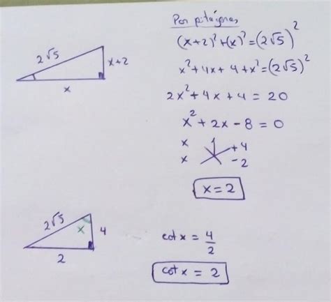 Determina La Cotangente Del Menor Ngulo Agudo Ayuda Plis Brainly Lat