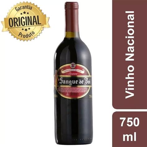 Vinho Brasileiro Tinto Suave Sangue de Boi Serra Gaúcha Garrafa 750ml