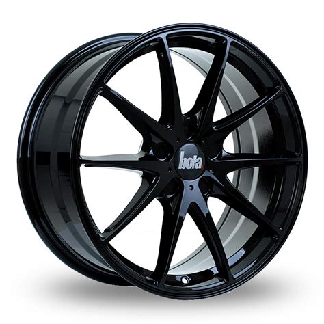 Bola B9 Gloss Black 18 Wider Rear Alloy Wheels Wheelbase