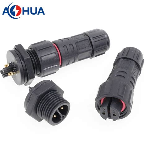 Ul Approved Power Wire Male Female Assembly M16 2pin Male Panel Connector M16 Waterproof