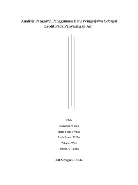 PDF Analisis Penggunaan Batu Penggajawa Pada Penjernihan Air