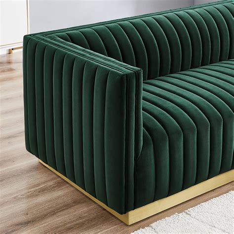 Atlanta Sofa (Dark Green Velvet)